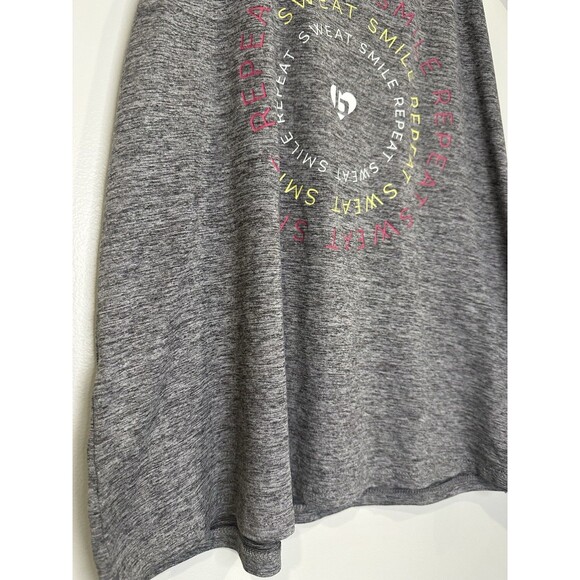 Burn Bootcamp Tank Top Grey Sweat Smile Repeat Size Small - Picture 5 of 5